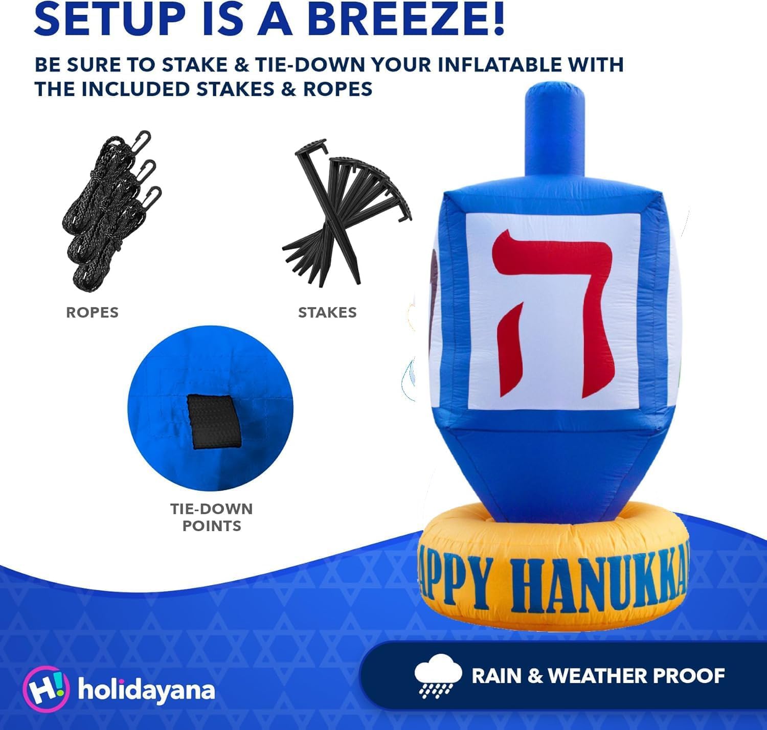 Hanukah Inflatable Snapklik.com : Holidayana Hanukkah Inflatables 8ft Hanukkah Dreidel ...