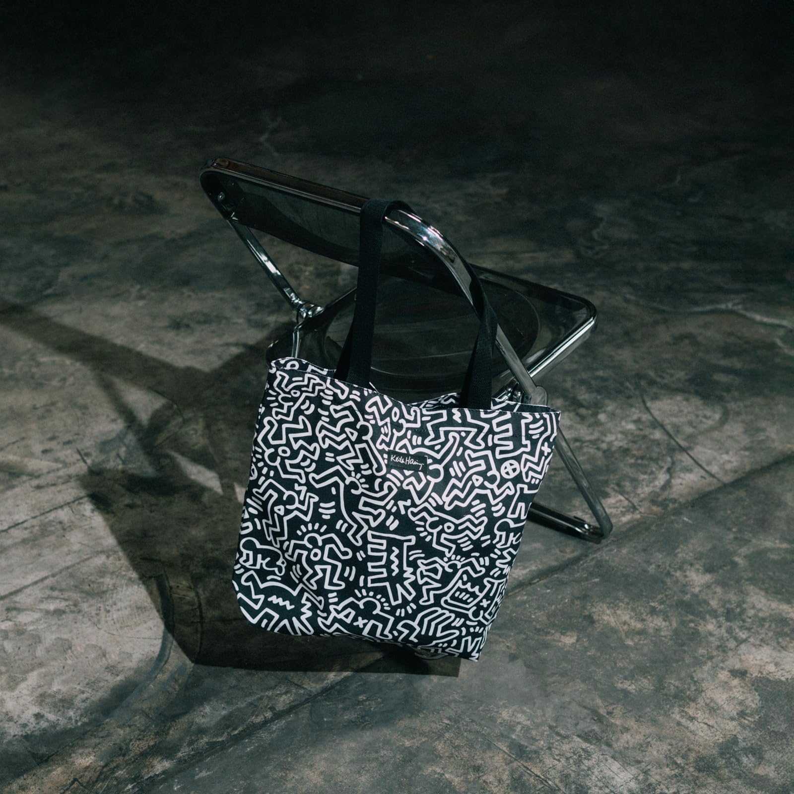 Grupo Erik Cotton Tote Bag Keith Haring | 17.7 x 18.1 x 3.9 inches - 45 x 46 x 10 cm | Canvas Tote Bag, Cotton Bag Beach, Canvas Bag Shopper | Graffiti Art Gifts
