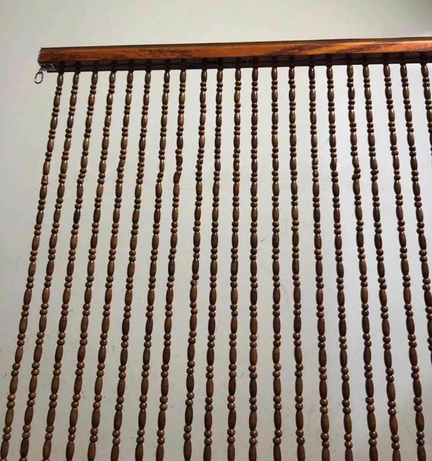 Houten Kralen Bamboe Kralengordijn-Decoratief Kamerscheidingsscherm Panelen- Houten Vliegengordijn Deurgordijn,Handgemaakte Hangende Pareldeuren,Eenvoudig Te Installeren,70strands-140x220cm