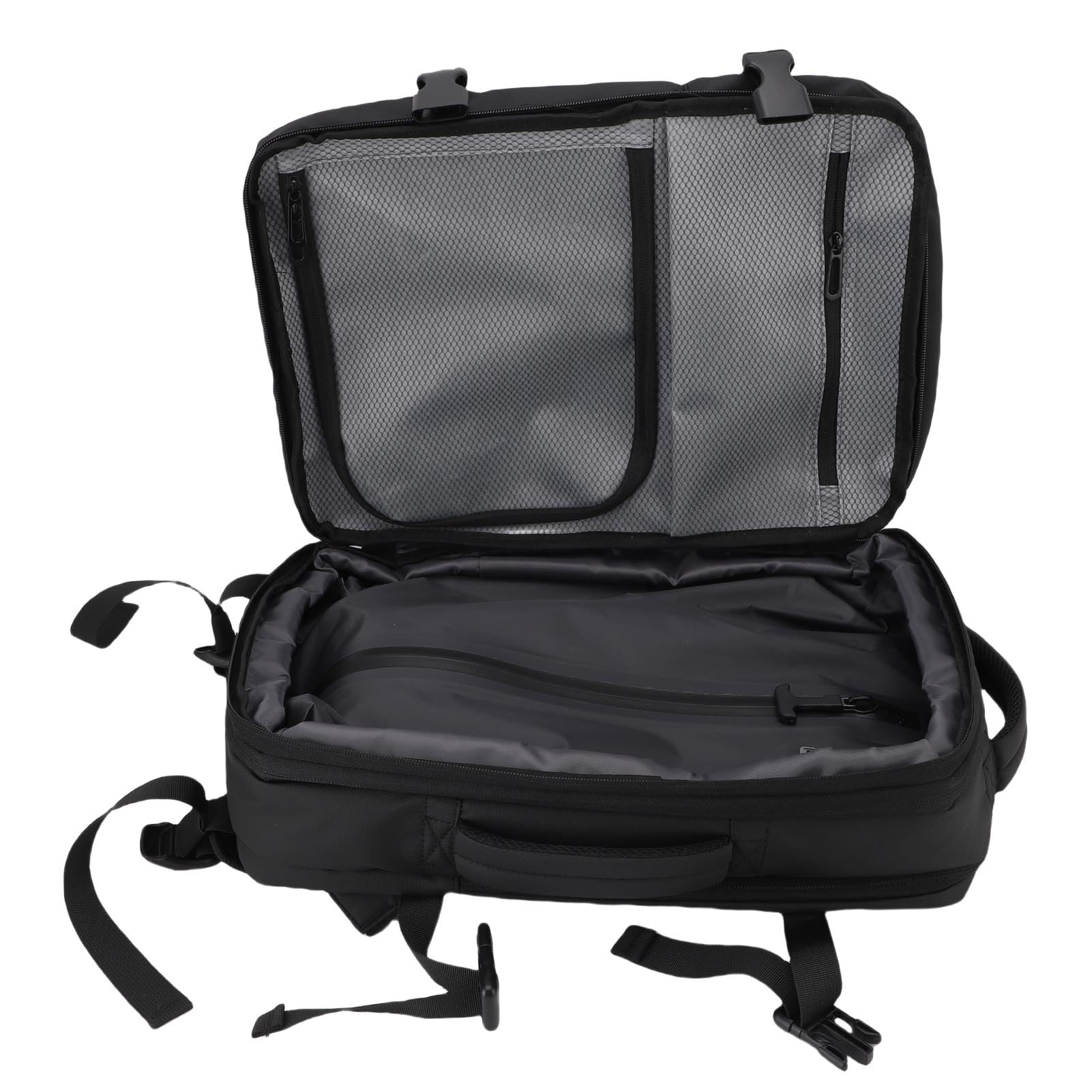 Eujgoov Sac à Dos de Compression à Valve, avec Serrure TSA, Port USB de Charge, Design Extensible et Pompe, pour Voyage et Aventure
