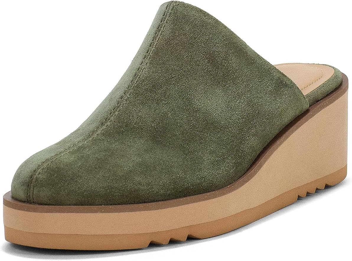 NYDJ Women's Edmond Suede Mule, Avocado, 5.5