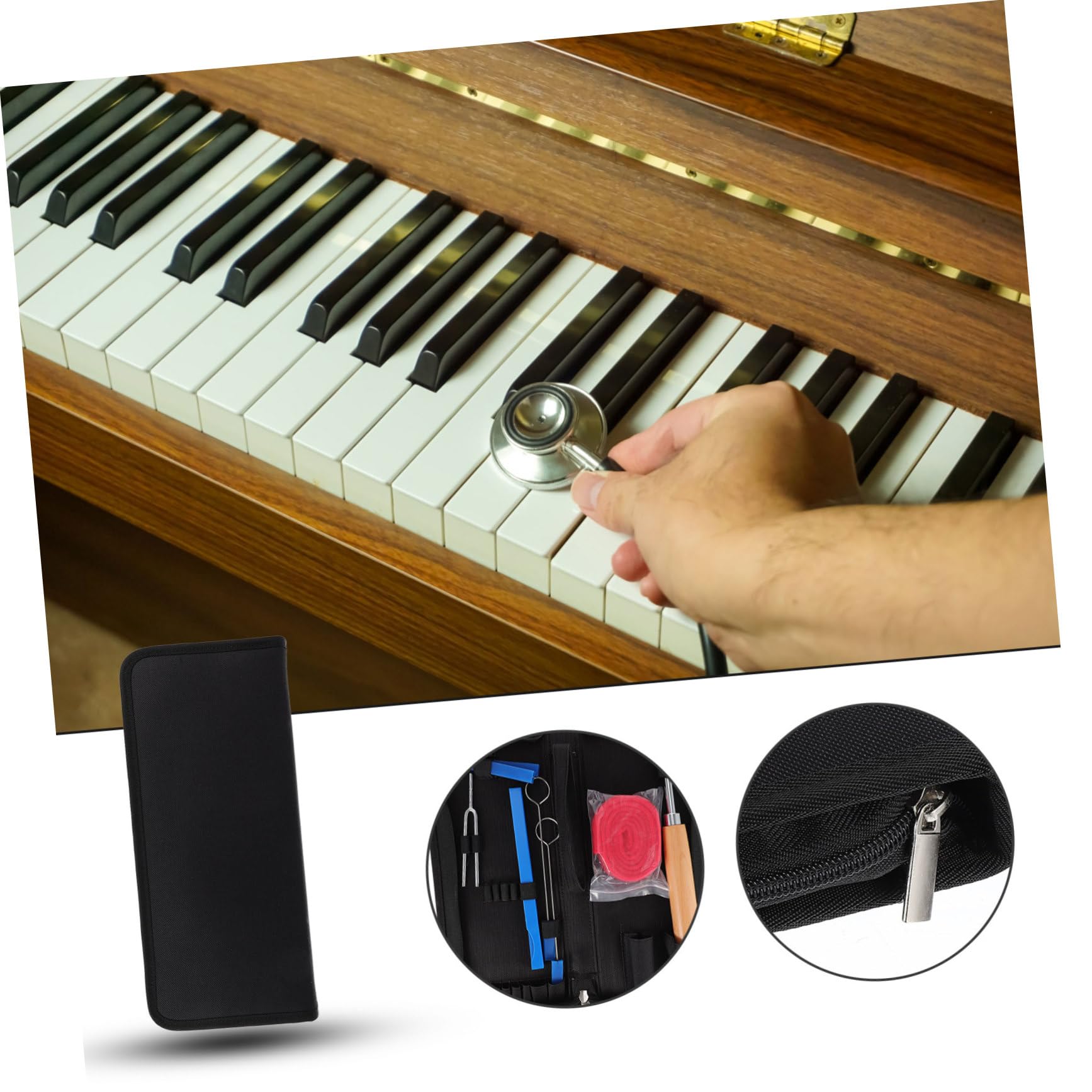 1set Accordatura Per Pianoforte Kit Mute Chiave Accordatura Utensili Ergonomici e Resistenti Per Pianisti Principianti e Professionisti