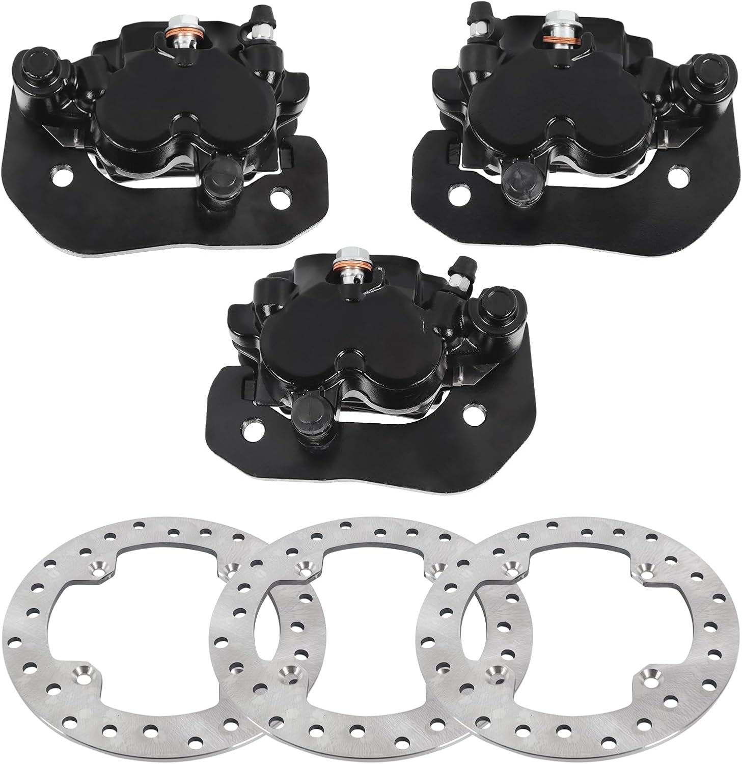 Front Left Right & Rear Brake Caliper and Rotor Fit For Outlander Renegade