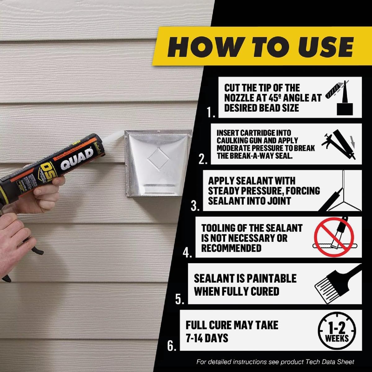 OSI Quad Window, Door and Siding Sealant White 001, 10 fl oz, Cartridge (12 Pack)