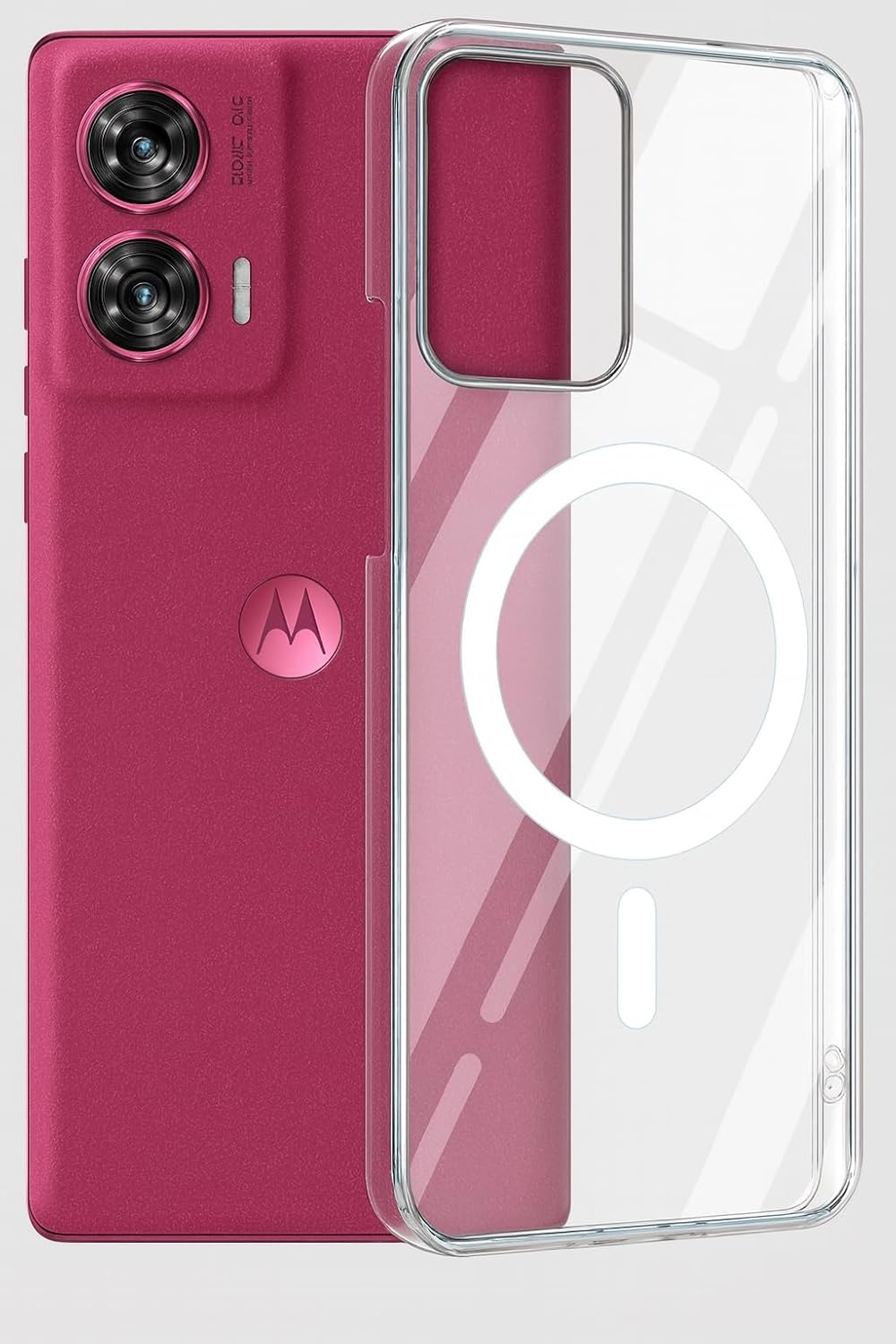 Back Case Cover for Motorola Moto Edge 50 Fusion/Moto G85 / Moto G96 | Back Hard Back Case Cover | Magnetic | Mag-Safe | Clear Lightweight | Anti Yellow | Anti Scratch (Clear)