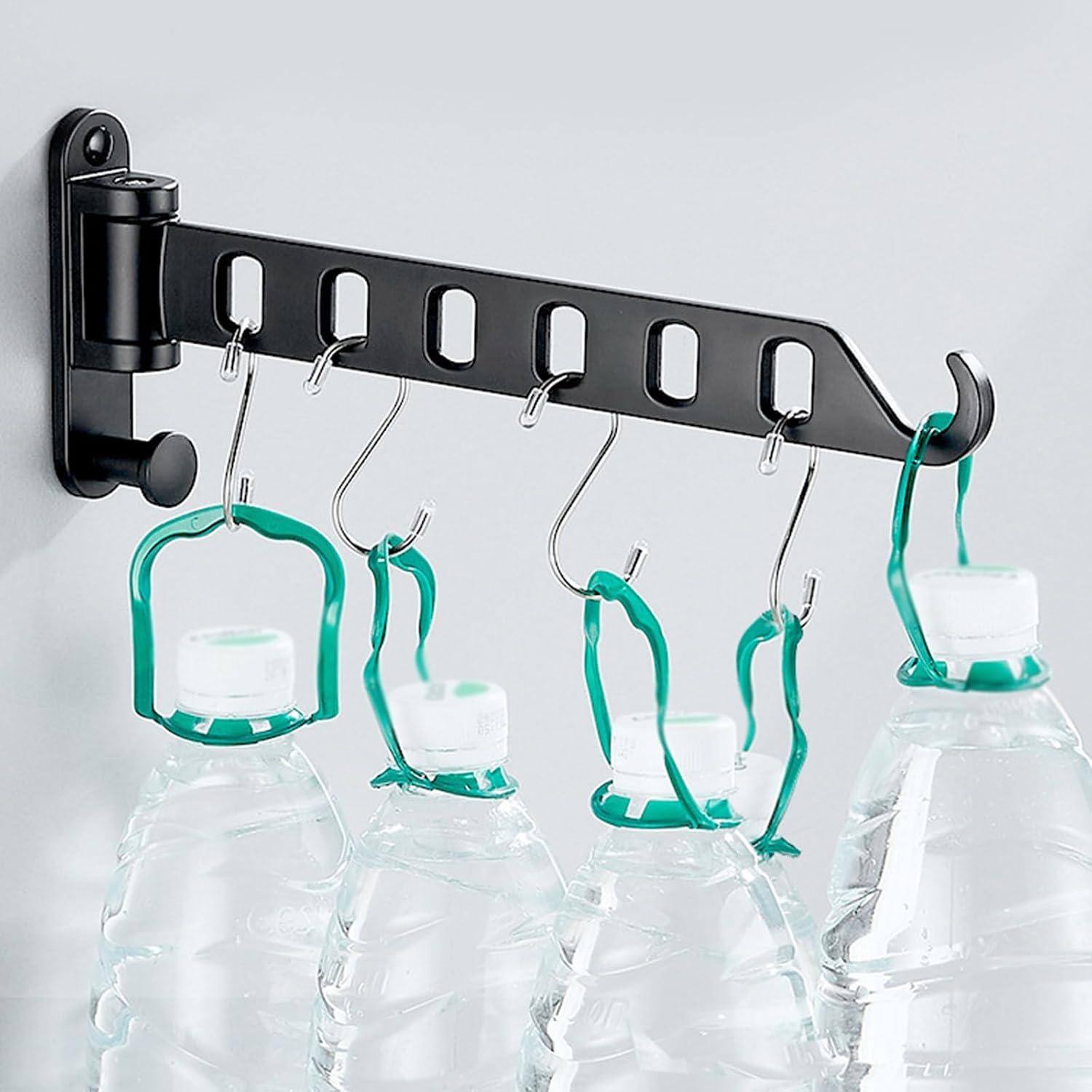 Wall Mounted Laundry Hanger Dryer Rack Folding Clothes Hanger Metal Storage Rack