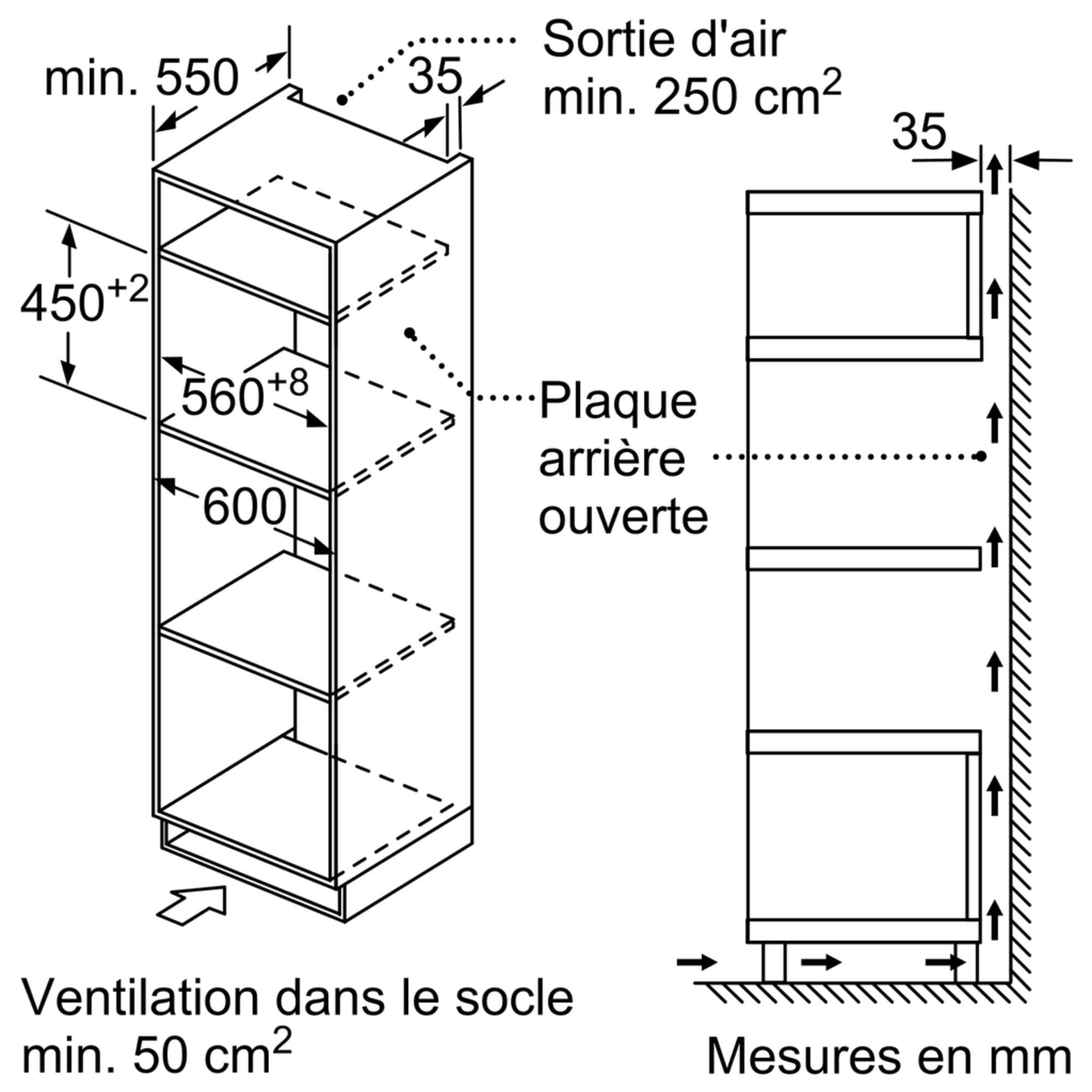 Bosch CMA583MB0, Série 4, Four micro-onde combiné, Encastrable, Noir