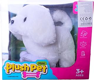 بيت صغير مخملي للكلاب من عمر 3 سنوات فما فوق - ابيض