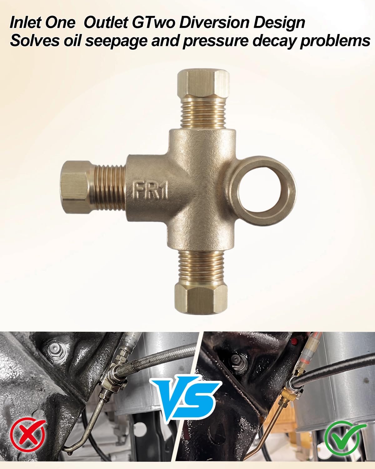 3/16 Brake Line T Fitting Fit for Most Vehicles with 3/16" Brake Lines | M10 x 1.0 Thread, 3 Way Hydraulic Brake Fitting