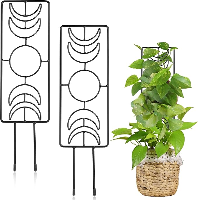 2pcs 36x10cm Plant Trellis, Metal Trellis with 20 Straps