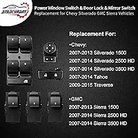 Vista 3 de Interruptor de ventana eléctrica para el lado del conductor y del pasajero, cerradura de puerta y control de espejo, compatible con Chevy Silverado