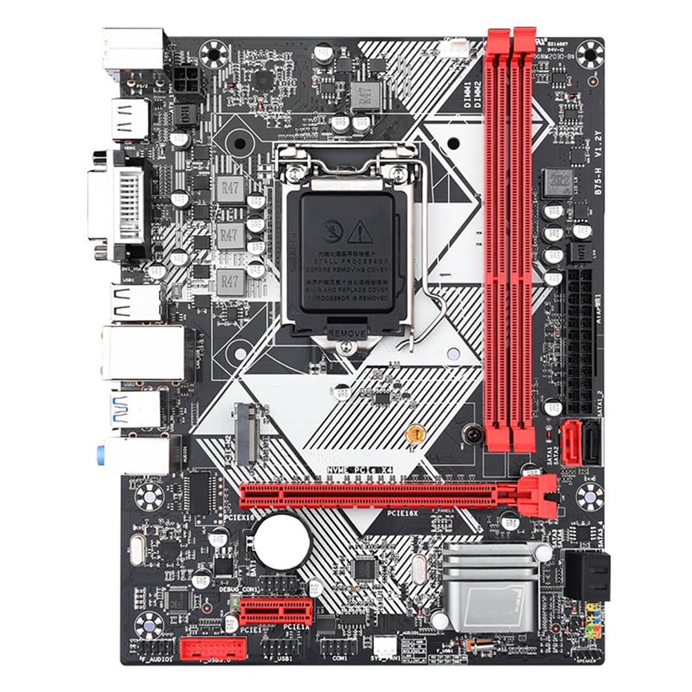 B75-H płyta główna do komputera stacjonarnego z 1X8G DDR3 1600 MHz RAM LGA 1155 części zamienne akcesoria do procesora I3 I5 I7 USB 3.0 SATA 3.0 obsługa do 16 GB