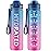 QLUR Water Bottle with Straw, 32oz Motivational Water Bottles with Time Marker to Drink, Tritan BPA Free, 1L Sports Water Bottle with Carry Strap LeakProof for Women Gym Fitness Outdoor (1 Pack)