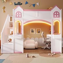 Twin Loft Bed with Stairs and Storage for Kids, Twin Size Loft Bed with Desk and 4 Drawers, Grey Boys Wood Bed Frame Twin with Cabinet with Built-in Shelf for Apartment, No Box Spring Needed, Grey
