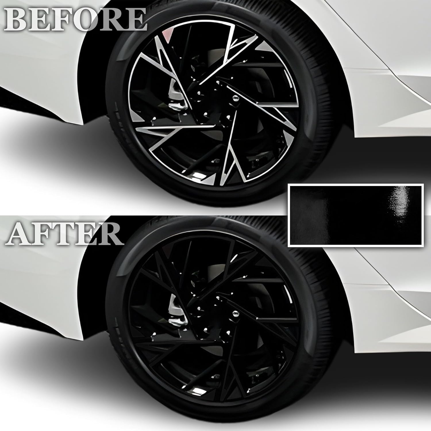 BOGAR TECH DESIGNS for KIA K5 2025-2026 Wheel Rim Chrome Delete – Precut Vinyl Trim Overlay, Gloss Black Blackout Look