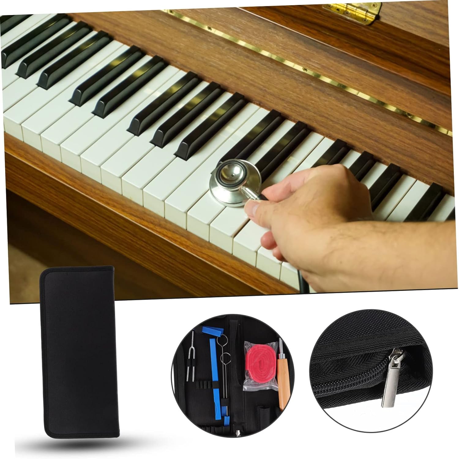 Piano Tuning Kit Mutes Professional Tuning Tools Set Adjustable Piano Repair Accessories for Musicians