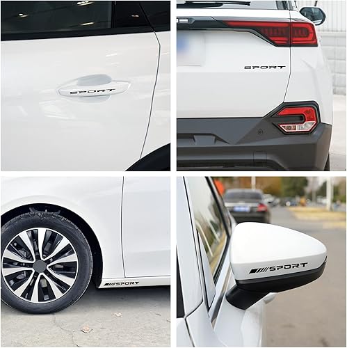 Miniatura 6 de TOMALL 8 calcomanías reflectantes de emblema deportivo para ruedas de automóvil, llantas, cubos, carreras de automóviles, rendimiento deportivo,