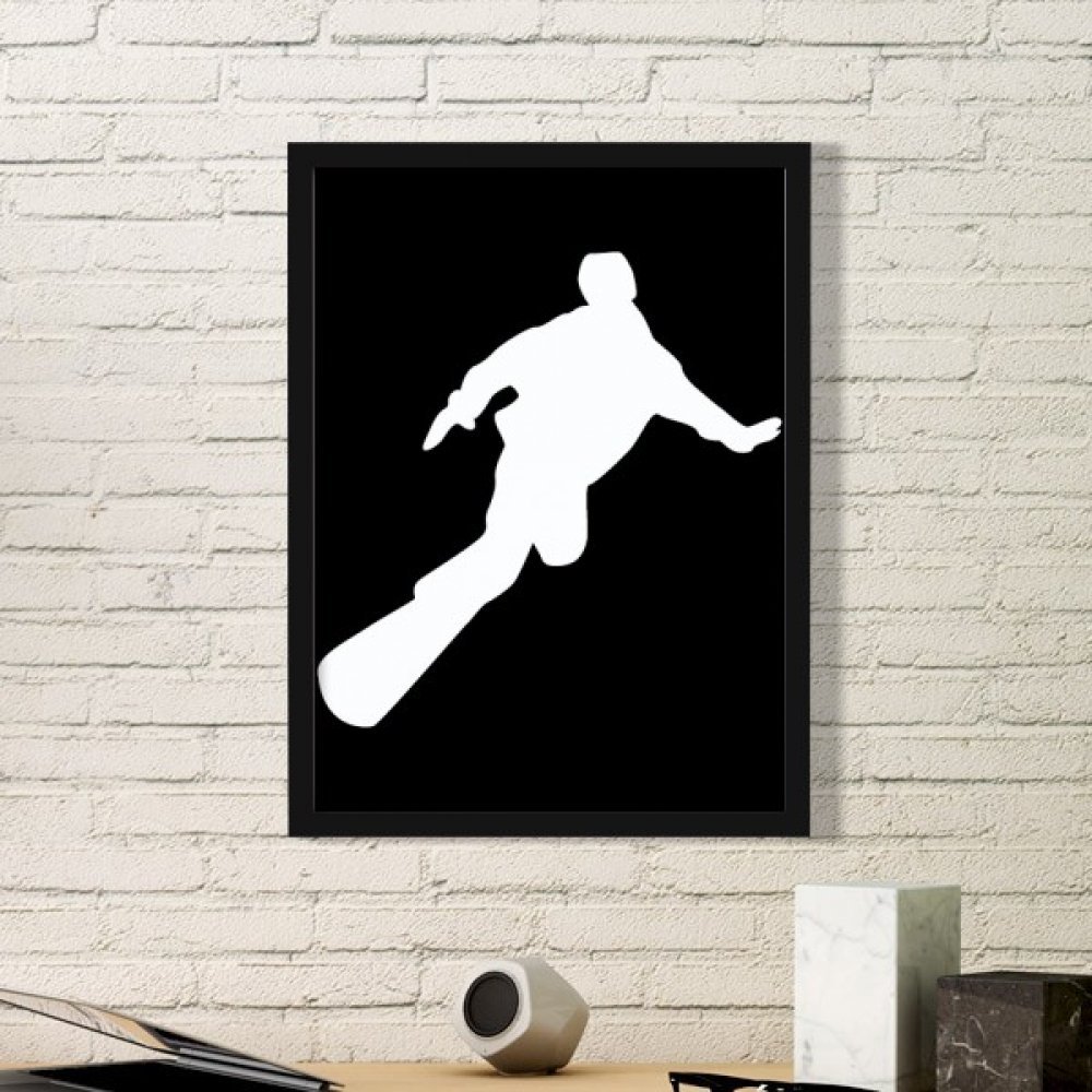 Cadre photo planche à roulettes silhouette sport pour une déco de salon urbaine