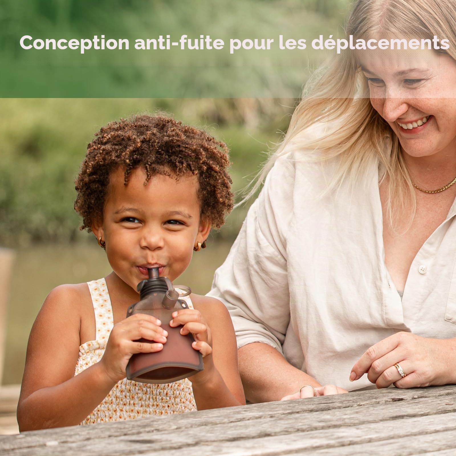Haakaa Silicone Sacoches alimentaires pour bébés - Sacs réutilisables pour bébés à pression,Gris, paquet de 2