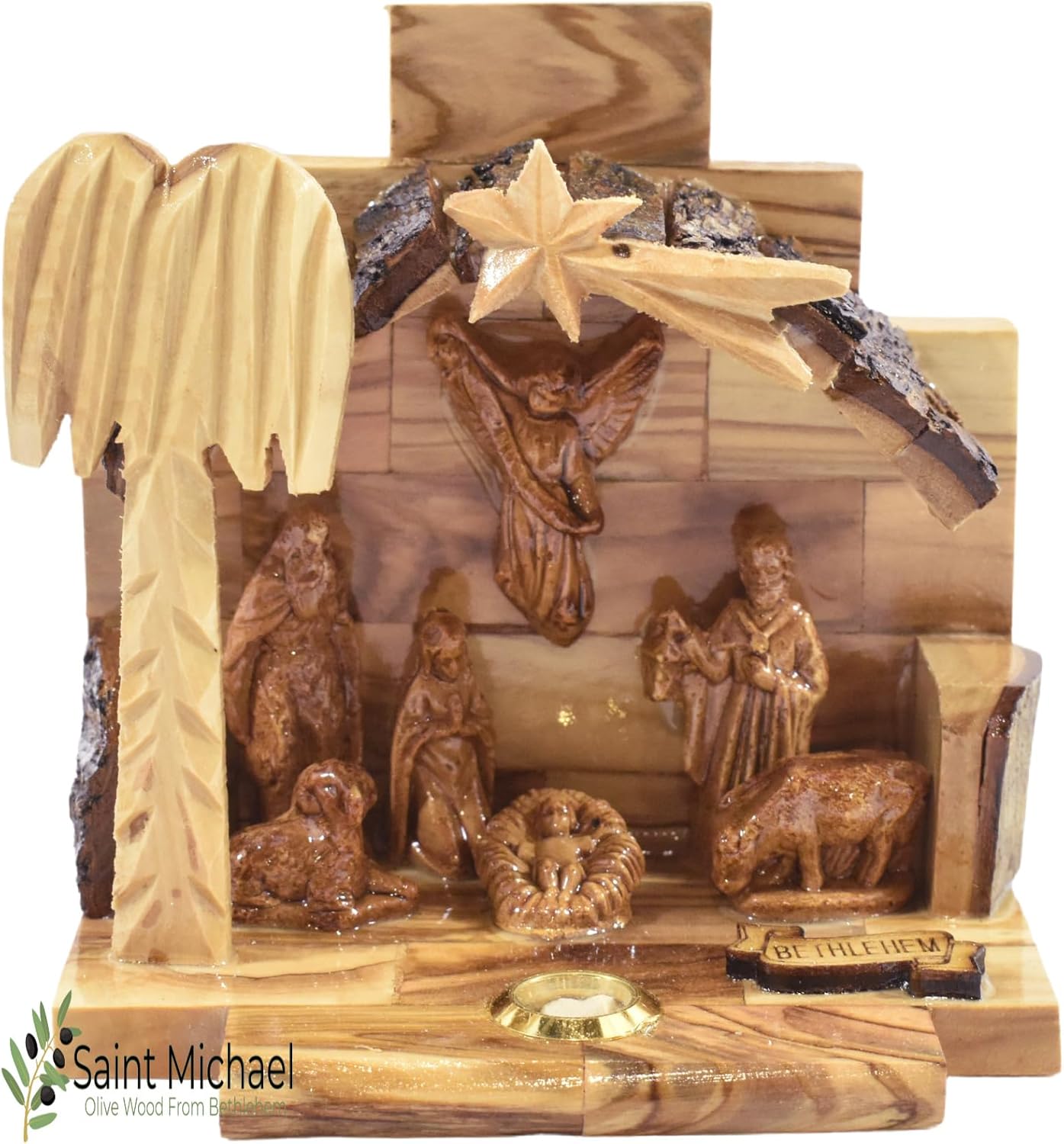 Bethlehem Olive Wood Nativity Scene | Handcrafted Christmas Set from The Holy Land