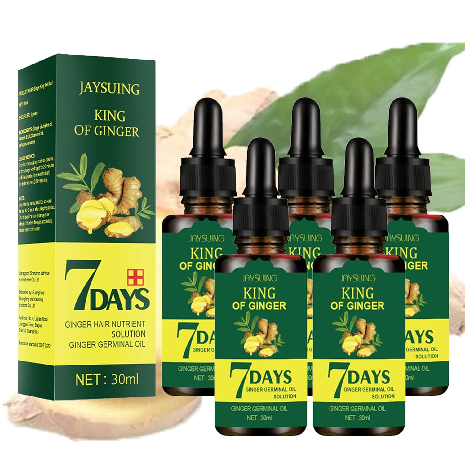 Ginger Germinal Oil, Hair Regrow 7 Day Ginger Hair Growth