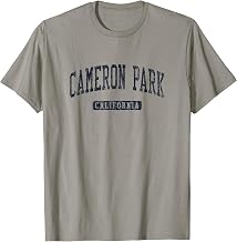 Cameron Park CA JN3 Vintage Athletic Blue Design T-Shirt
