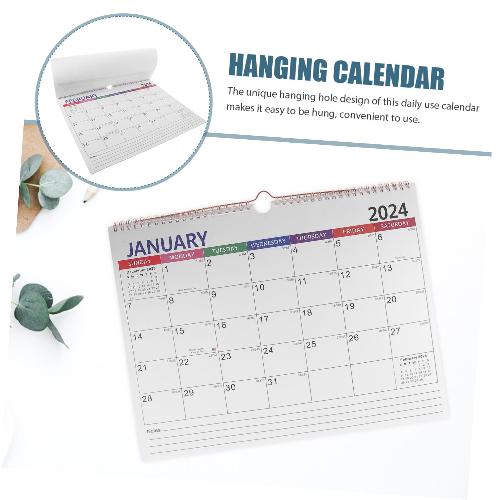 STOBOK 2stücke Monatlicher Wandkalender Einfacher Und Praktischer Hängekalender Für Zuhause Countdown- Für Und Tägliche Nutzung