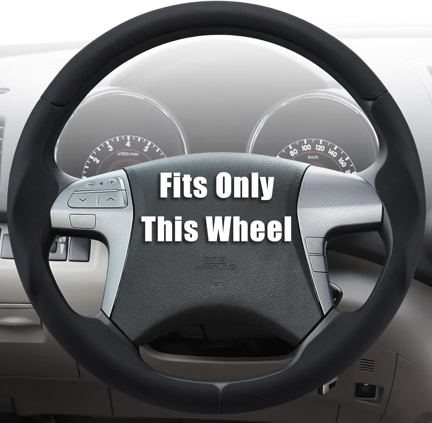 Aimato Customized Steering Wheel Cover for Toyota Camry 2018-2024/RAV4 2019-2025/Corolla 2020-2025/Avalon 2019-2022/Venza 2021-2024 Thin,Anti-Slip,Scratch-Resistant Exclusive Car Accessory for Toyota