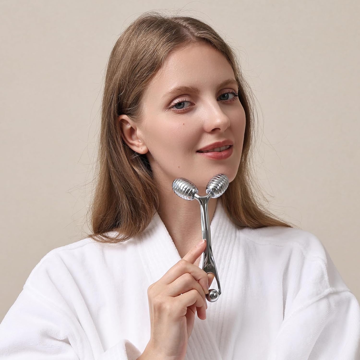 pfefe Facial Roller for Face and Eyes - Unbreakable Face Massager Tool for Beauty Routines, Esthetician Supplies Cold Roller for Puffiness, Wrinkles, Dark Circles - Image 7