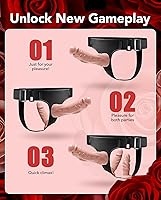 Vista 3 de UTIMI Correa de sexo de amarrar con consolador de silicona juguetes sexuales para masturbación femenina y lesbiana, lubricante incluido