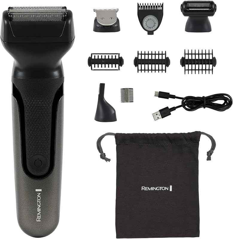 ONE Shave & Groom Multi-Tool Electric Razor for Men, Foil Shaver with 4 Full-Size Attachments & 5 Adjustable Combs for Beard, Face & Body Grooming