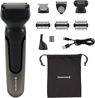 Remington ONE Shave & Groom Multi-Tool Electric Razor for Men, Foil Shaver with 4 Full-Size Attachments & 5 Adjustable Combs for Beard, Face & Body Grooming