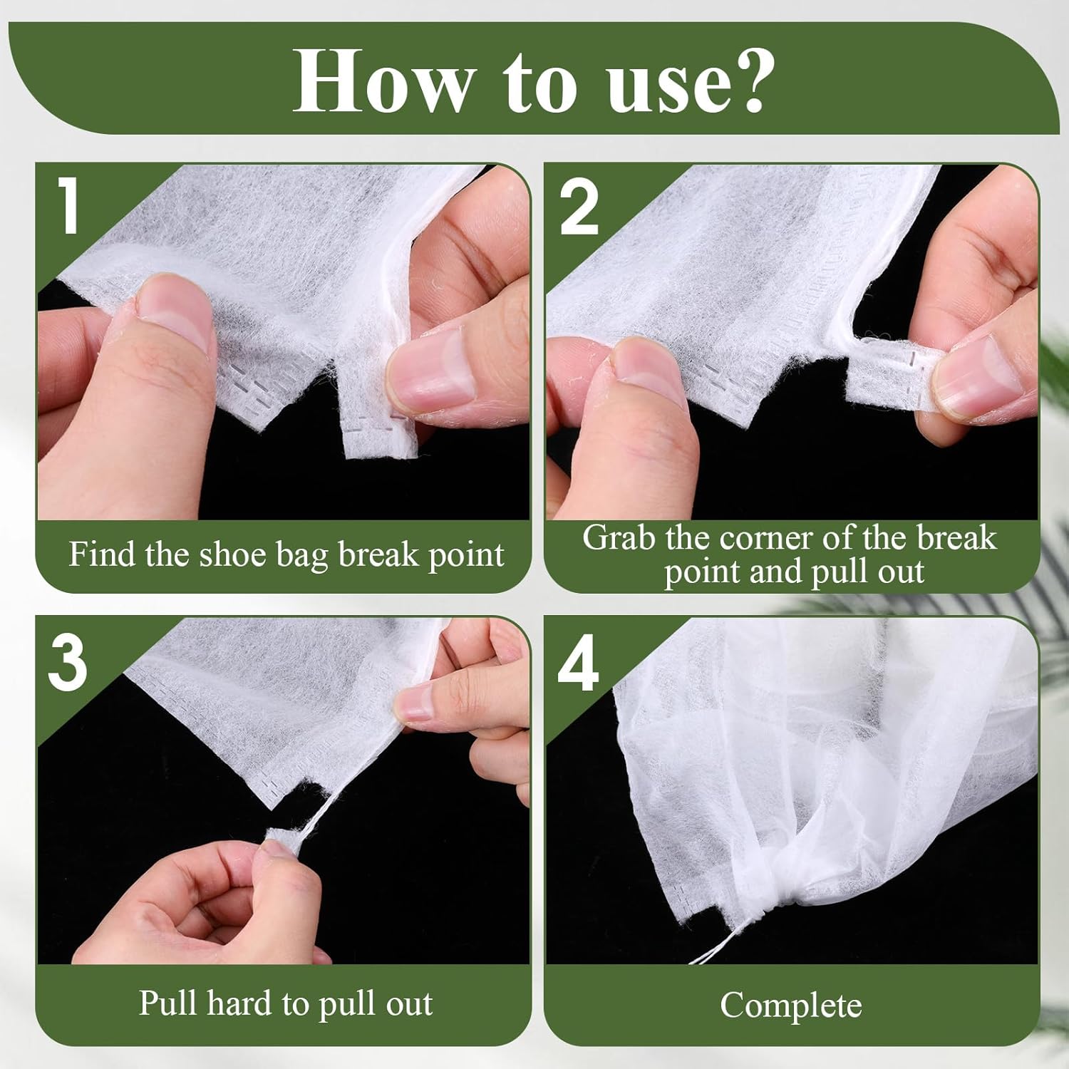 200 PCS Dust Proof Shoe Bag Non Woven Dust Bags Drawstring Storage Bag Breathable Dust Bags with Rope Non Woven Fabric Handbag Portable Storage Organizer for Men Women Handbag Purse Shoes-19x12 Inch - Image 7