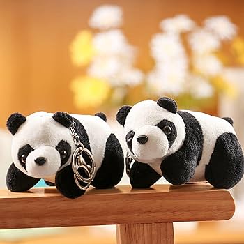 パンダドール キーホルダー付き 黒と白 Amazon.co.jp: パンダキーホルダー|ぬいぐるみパンダ、男の子の