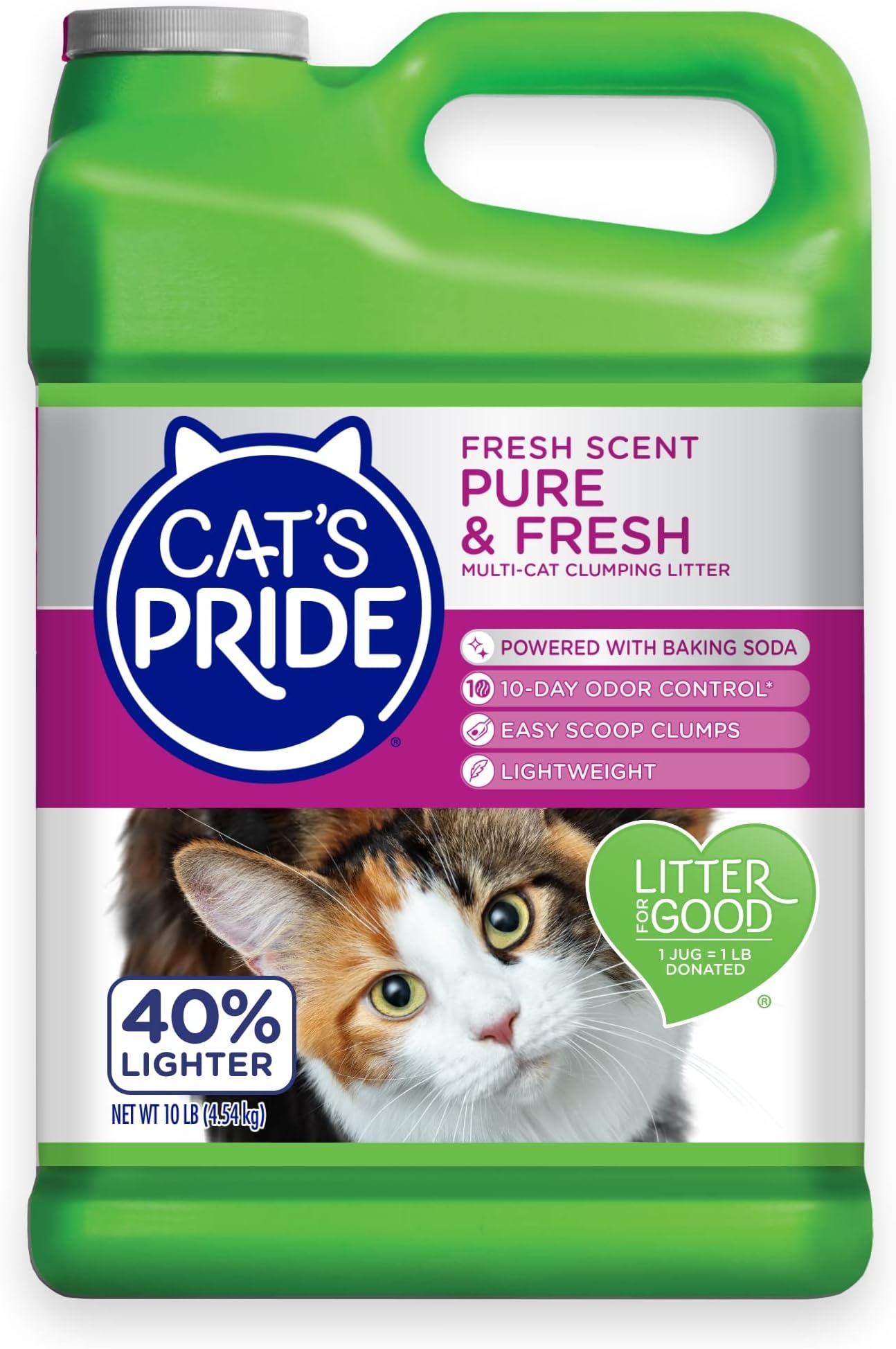 Cat's Pride Fresh & Light Ultimate Care Scented Multi-Cat Litter, 10 Pound, Single Pack
