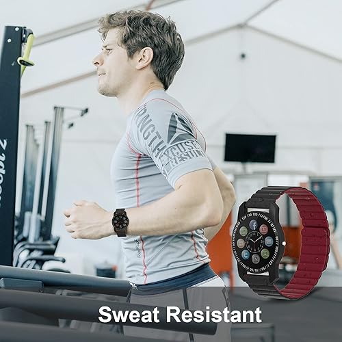 Miniatura 5 de Correa de reloj, correas magnéticas para reloj inteligente, correa de silicona de liberación rápida de 0.787 in 0.866 in correas de reloj