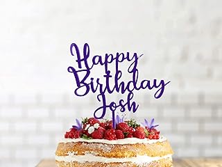 Personalised name and Age birthday cake topper. Happy Birthday cake topper. 30th, 40th, 50th cake topper. Customized any age and name