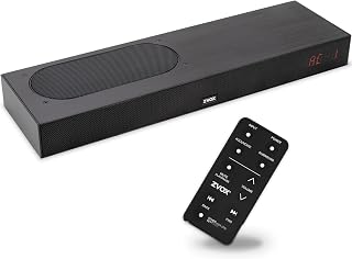 ZVOX AccuVoice AV835 Dialogue Clarifying Soundbar - Patented Hearing Technology with 20 Levels of Voice Boost, Dual Woofers, Low-Profile TV Speaker for Home Theater and Smart TV - Black