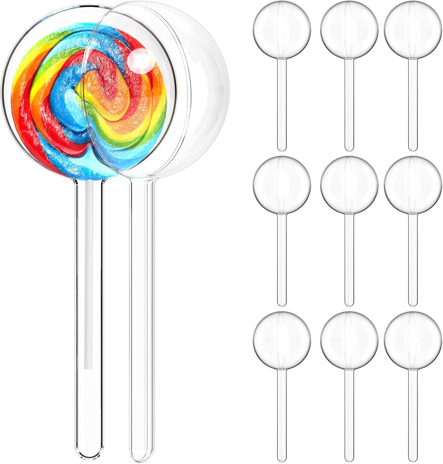 Lollipop Packing Box Candy Case 12Pcs Transparent Lollipop Case Round Candy Box Container Clear DIY Handcraft Boxes
