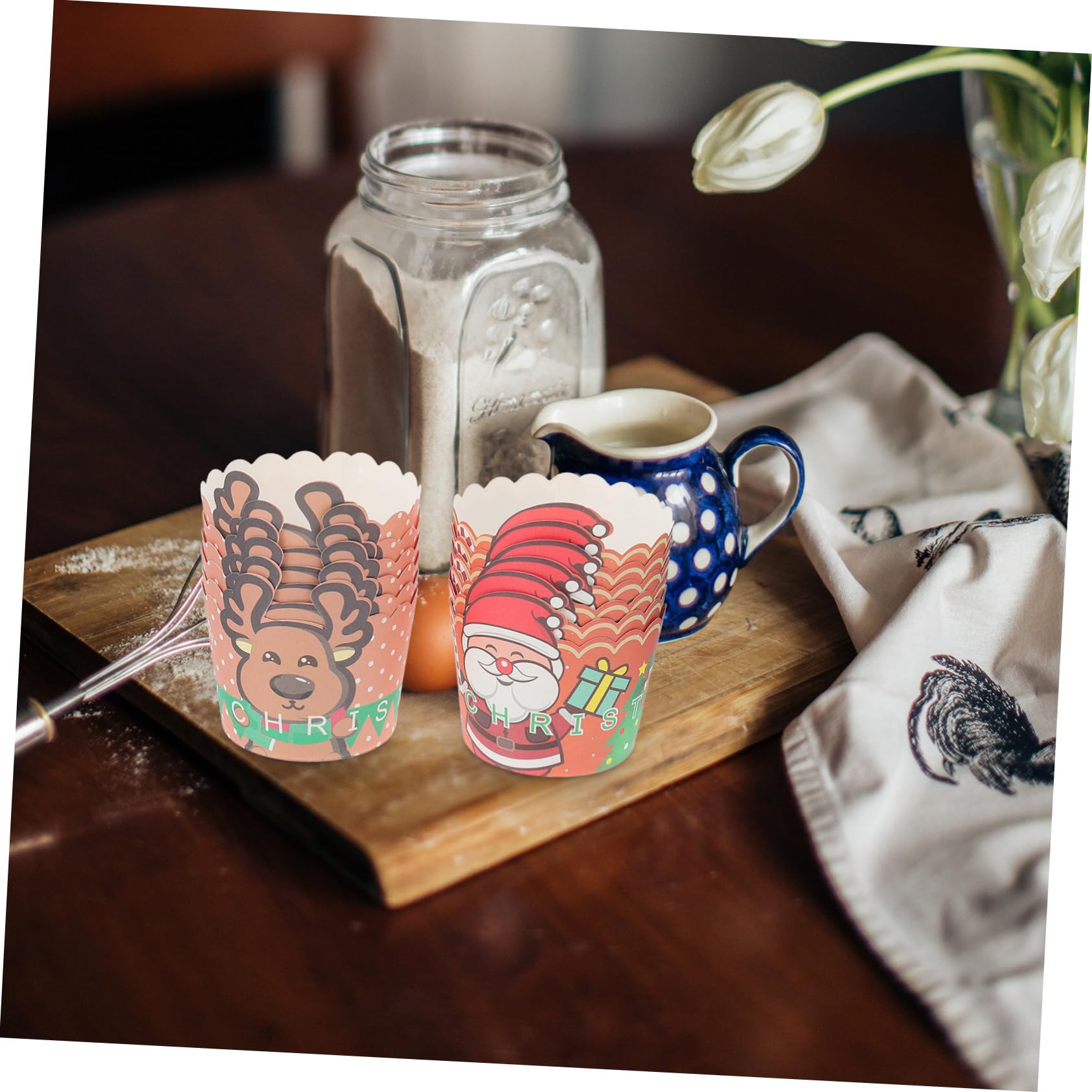 PRETYZOOM 3 Juegos Tazas De Pastel De Navidad Moldes Para Mini Muffins Pastel De Taza Tazas Para Muffins Mollete Pequeñas Tazas De Pastel Tazas Decorativas Para Hornear Papel 150 Piezas * 3