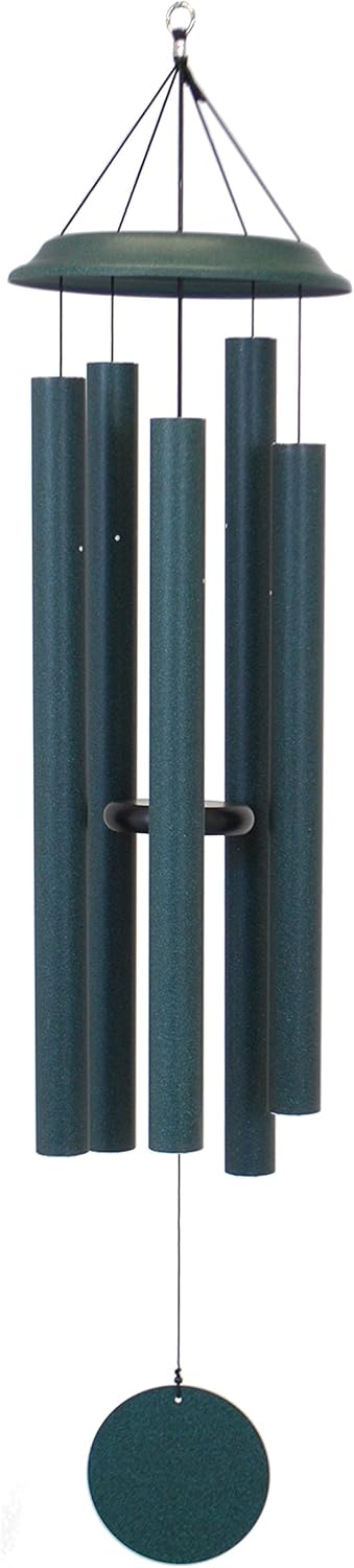 by Wind River - 59 inch Green Wind Chime for Patio, Backyard, Garden, and Outdoor décor (Aluminum Chime) Made in The USA