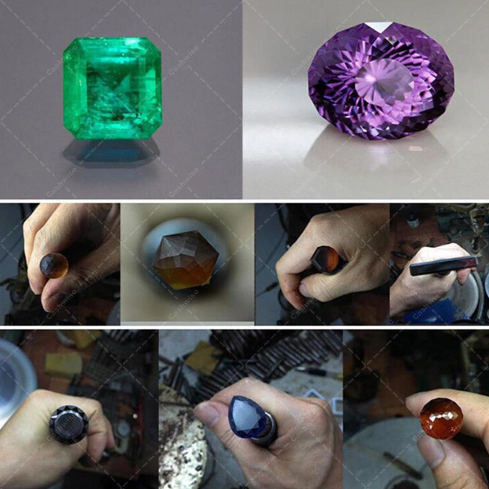 Máquina pulidora de Piedras Preciosas con Sierra lapidaria, 800-10 000 RPM. Herramienta Profesional para Cortar, Grabar, taladrar y esmerilar Joyas de Oro y Plata.