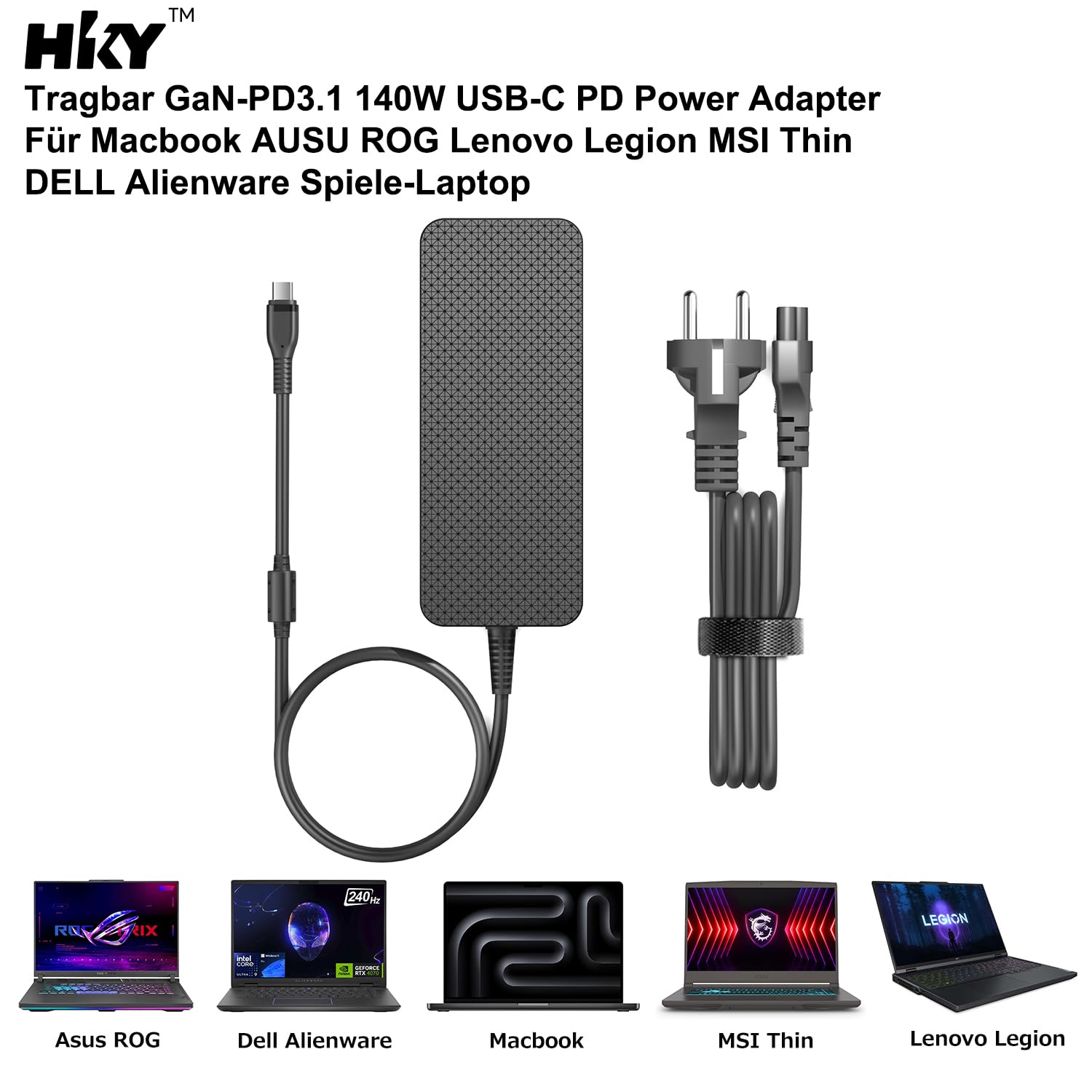 HKY 28V 5A USB C Schnellladegerät 140W für PoE‑Switch, Router, ONU Glasfasermodul, Multifunktionsdrucker, WAVLINK PD140W Dockingstation, ThinkVision P24QD, ViewSonic XG323, HP Z‑Monitor, Samsung