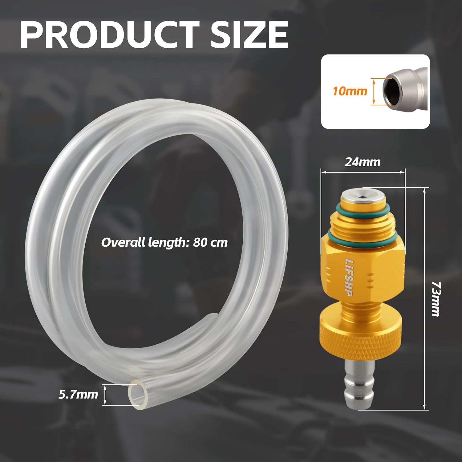Oil Filter Drain Tool Upgraded Large Hole and Thickened Hose for Toyota, Lexus, Scion 2.0L - 5.7L Vehicles with Cartridge Style Filter System-Gold