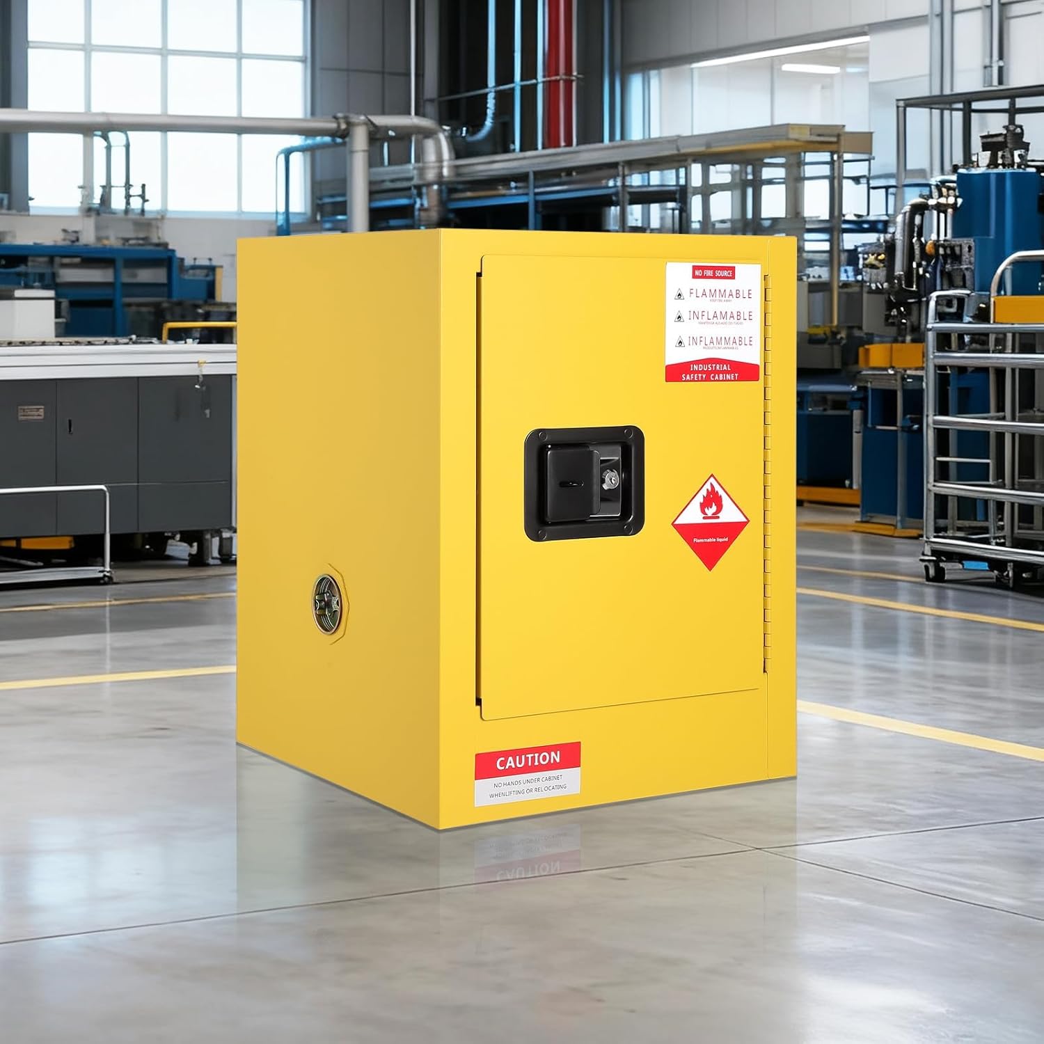 2 Gallon Flammable Safety Cabinet with Professional Vapor & Leak Safety, Solid Steel & Fire-Resistant Design, Fully Customizable Interior Space,Automatic Door Closure & Locking