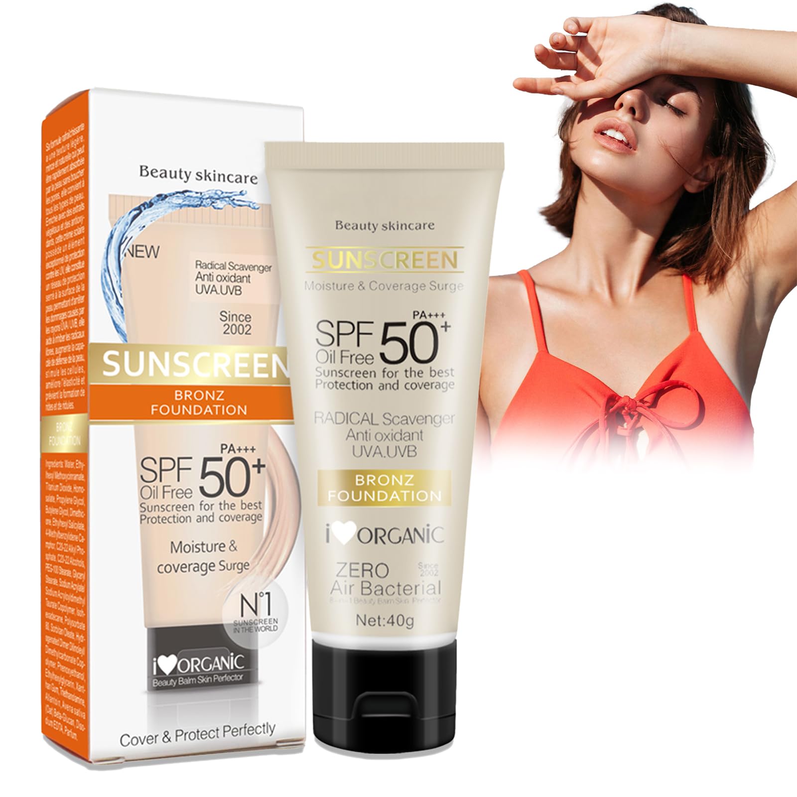Protector Solar,Protector Solar Facial,Protector Solar Oil Free-Spf 50 Crema Solar Corporal,Ligero, Todo tipo de pieles, Protector Solar Corporal con ProteccióN,AbsorcióN RáPida, Calma la Piel,40g