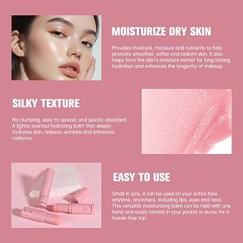 Charm Kiss All-In-One Collagen Wrinkle Bounce Moisturizing Cream Stick, Calcium Multi Balm Stick, Korean Skin Hydrating Multi Balm Stick for Anti-Aging and Watery Glow Skin Care, Cruelty-Free