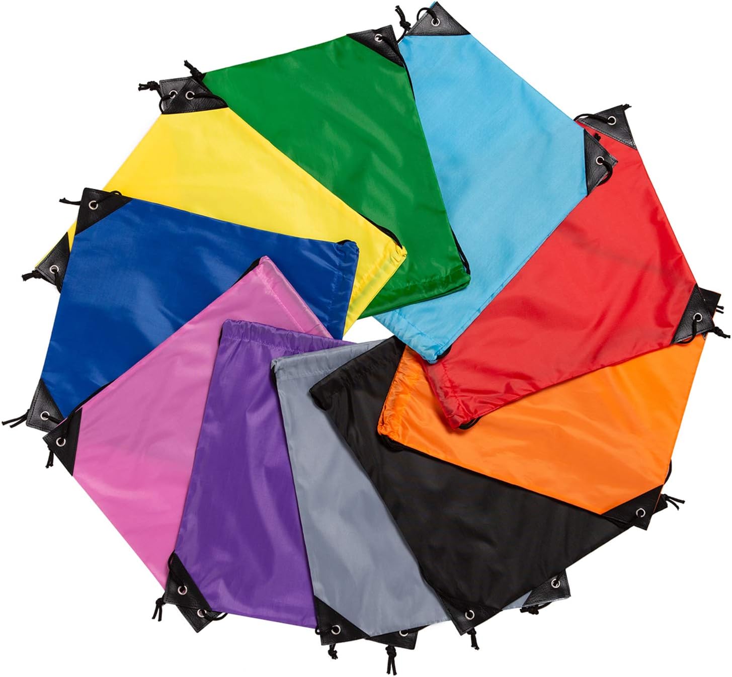 Vorspack 10 Pcs Drawstring Bags Bulk - Drawstring Backpack Draw String Back Bag for Gift, DIY, Party, Gym, Trip - 10 Colors
