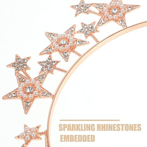 Miniatura 7 de FRCOLOR Diademas para la cabeza para mujer, diadema con cuentas para mujer, diadema de diamantes de imitación, accesorios de diamantes de imitación