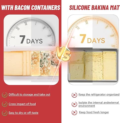 Miniatura 5 de Recipiente de queso para refrigerador, recipientes de almacenamiento de queso de acero inoxidable con tapas, hermético, para refrigerador,